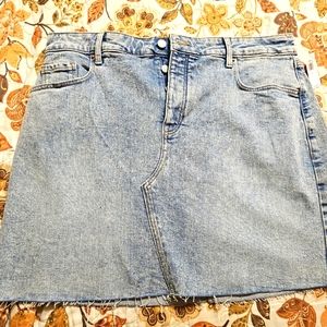 High Rise Denim Mini Skirt sz 14 (fits like a 12) NWT